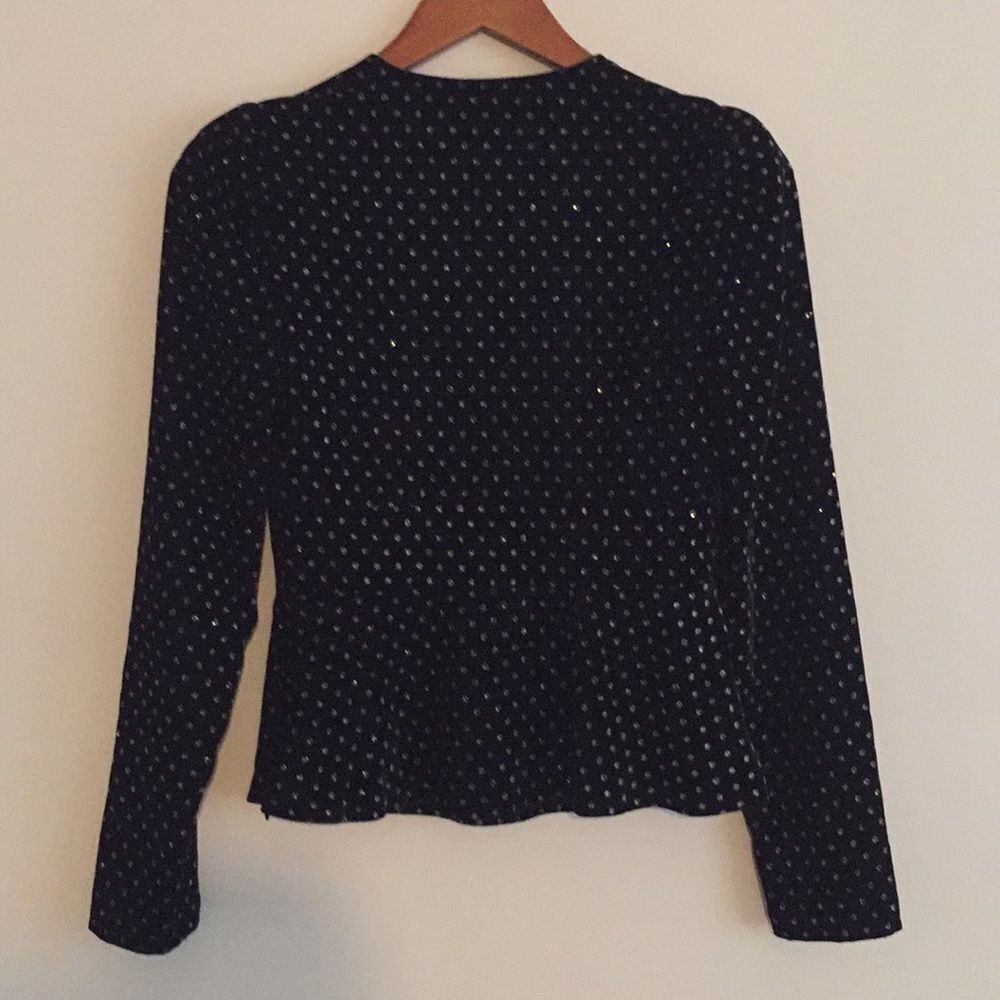 Express Deconstructed Deep V-Neck Velvet Top‎ - Picture 5 of 5